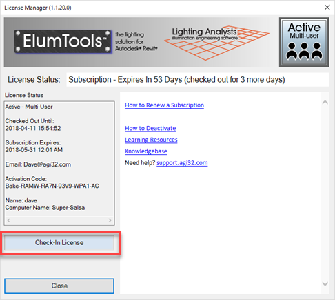 Using a Multi-User License